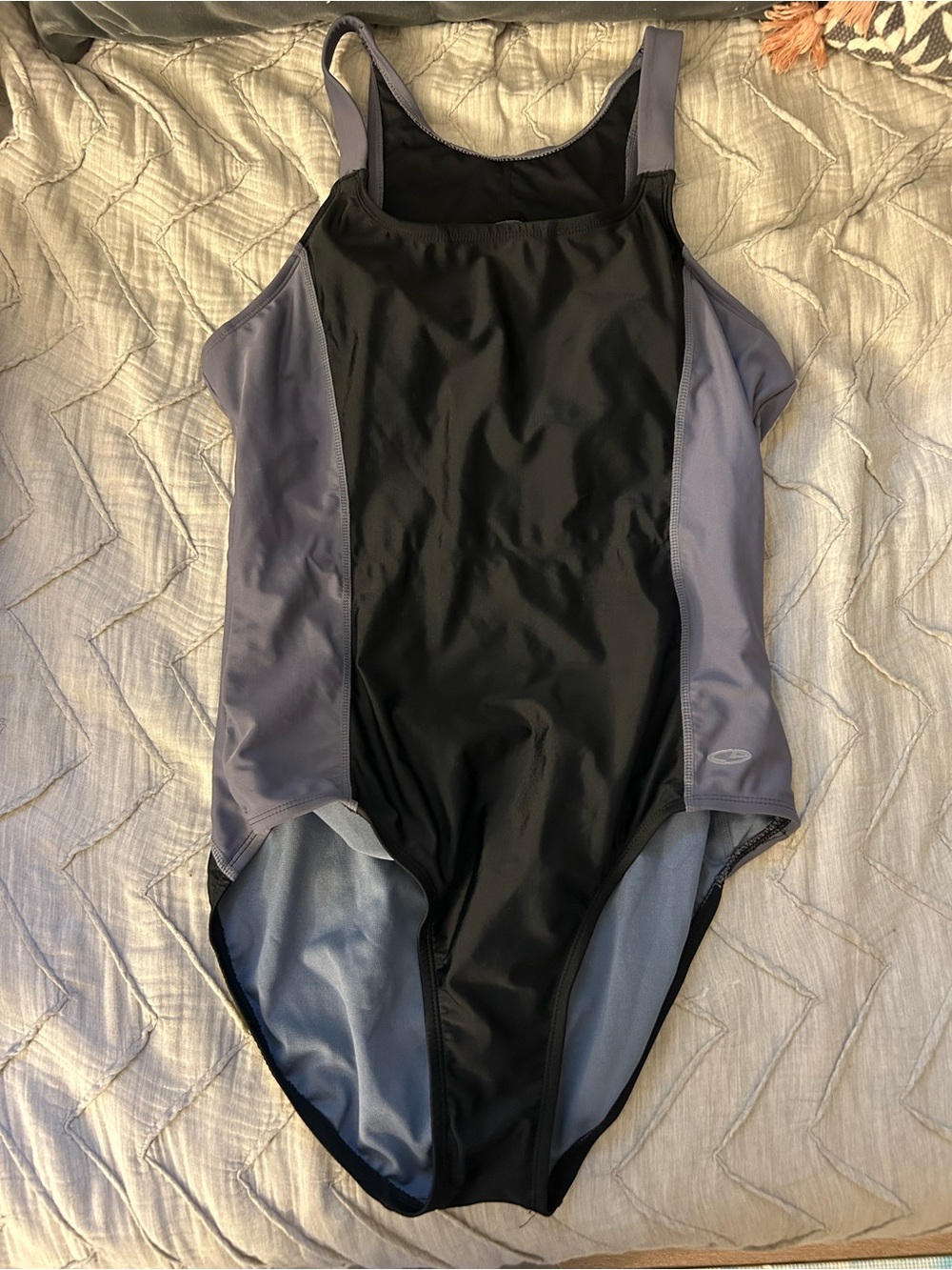 Champion Black and Gray Womens' One-Piece Swimsuit